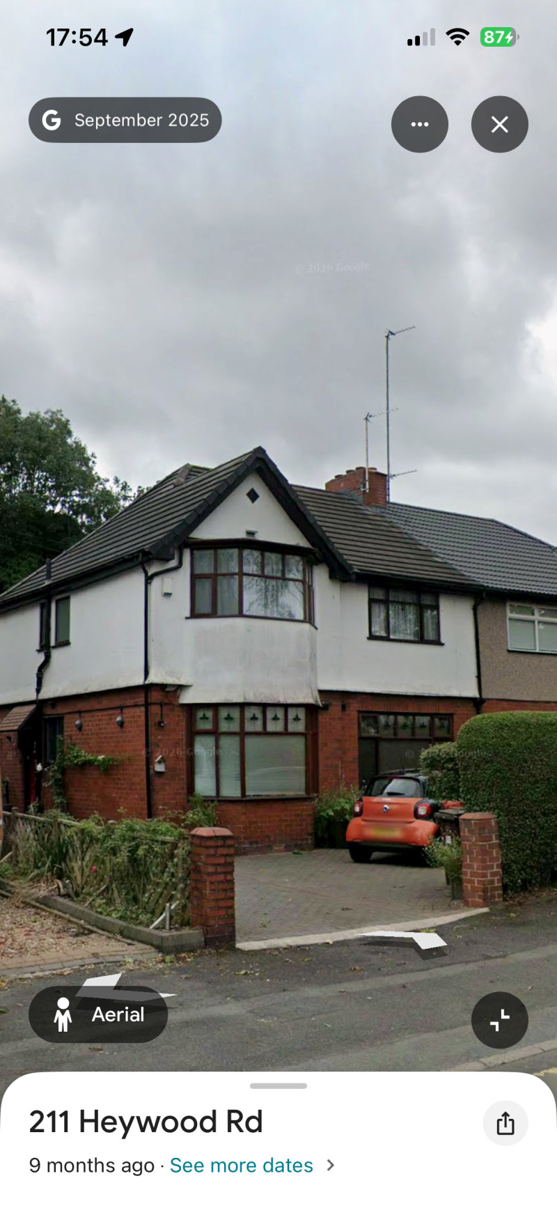 Parking on Heywood Road, M25