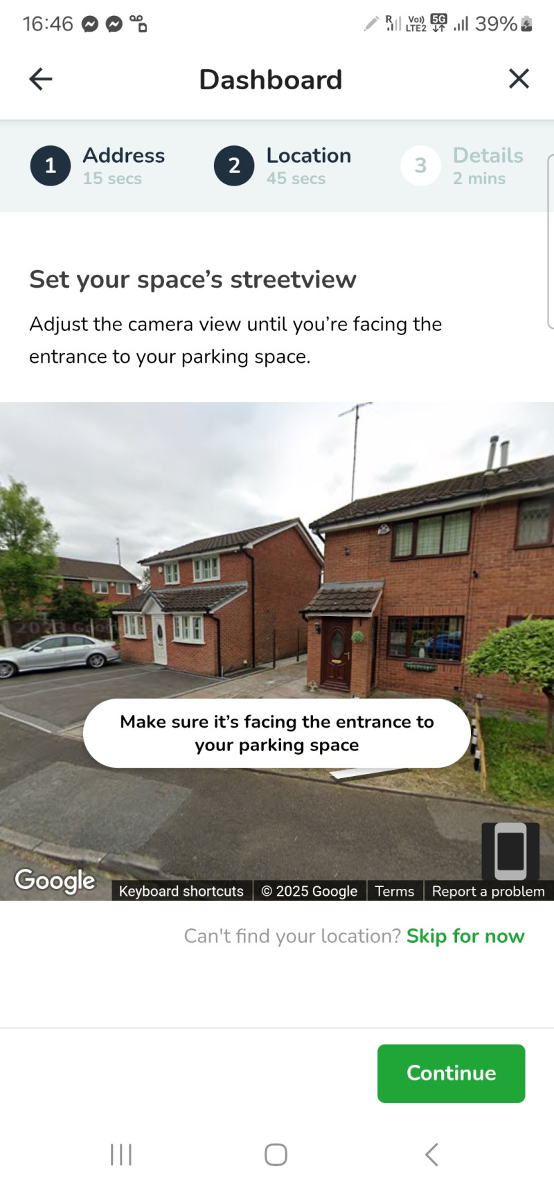 Parking on Wellens Way, M24