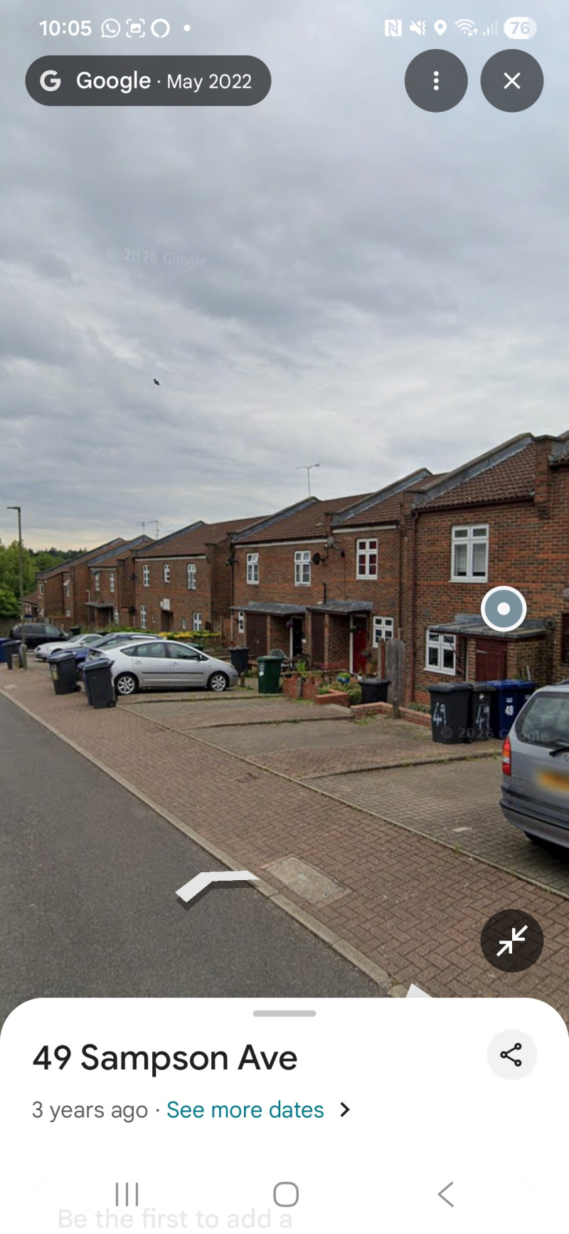 Parking on Sampson Avenue, EN5