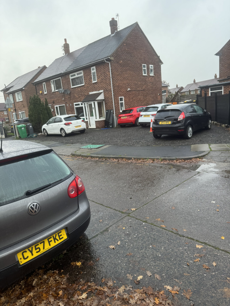 Parking on Hilary Road, M22