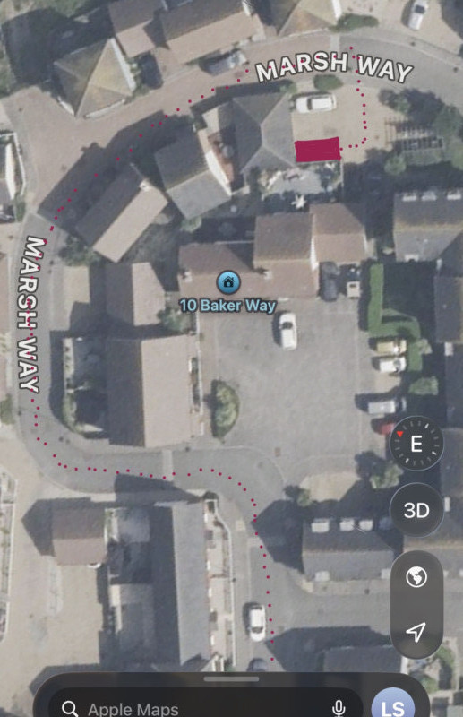 Parking on Baker Way, TN31