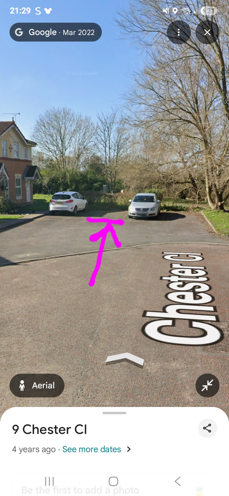Parking on Chester Close, LA3