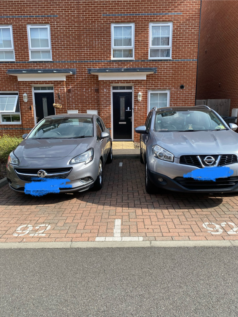 Parking on Braddock Court, RG21