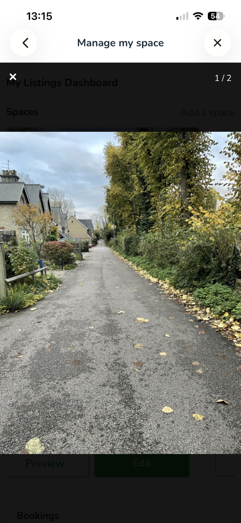 Car parking space for rent 5 minutes