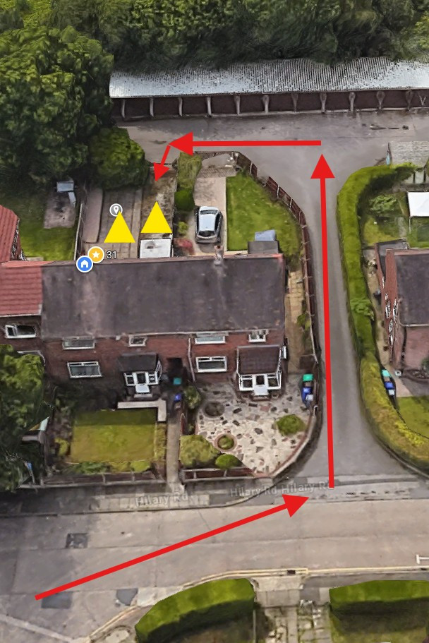 Parking on Hilary Road, M22